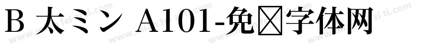 B 太ミン A101字体转换